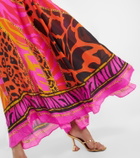 Camilla Giraffe-print silk maxi dress