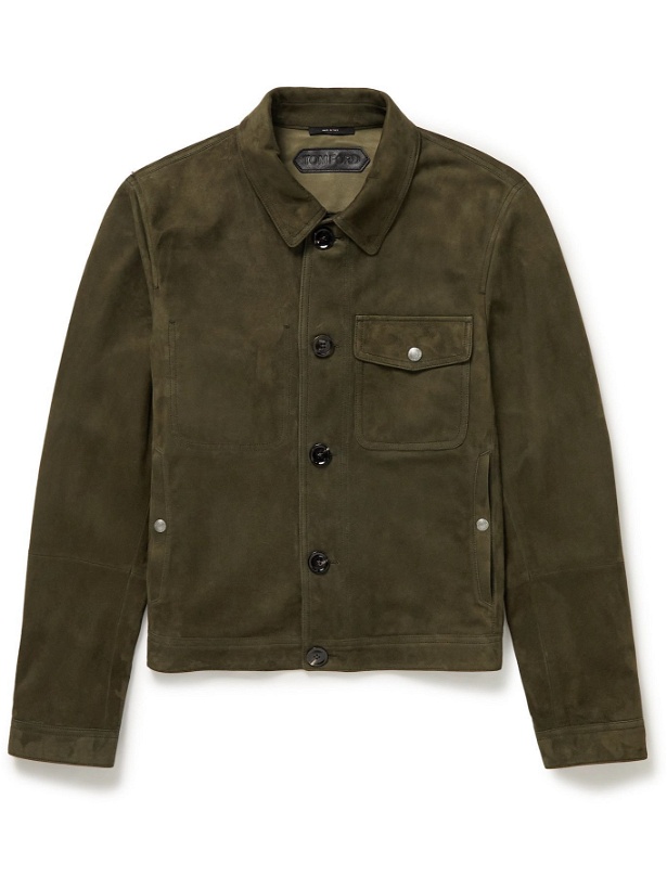 Photo: TOM FORD - Suede Overshirt - Green