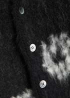 Saint Mxxxxxx X Denim Tears Wool-blend Cardigan Black