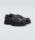 Versace Greca Portico leather loafers