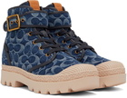 Coach 1941 Blue Denim Trooper Boots