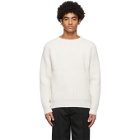 Haider Ackermann White Wool Ribbed Sweater