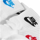 Nike Men's Everyday Essential Ankle Sock - 3 Pack in White/Multi