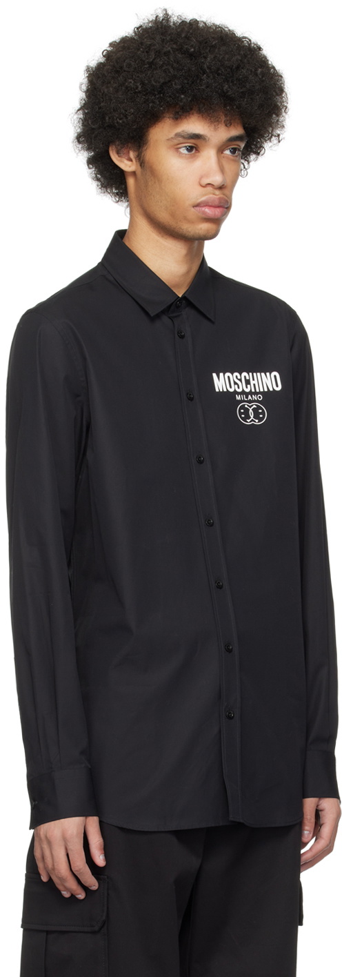 moschino dress shirt Long Sleeve Poplin White - Male Moschino Shirt With Pocket, Men's,