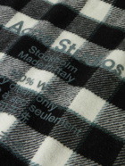 Acne Studios - Cassiar Logo-Print Checked Wool Scarf