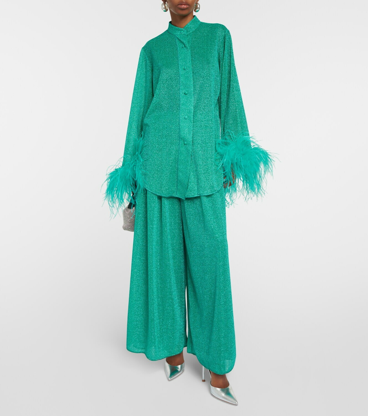 Oséree Lumière Plumage long shirt