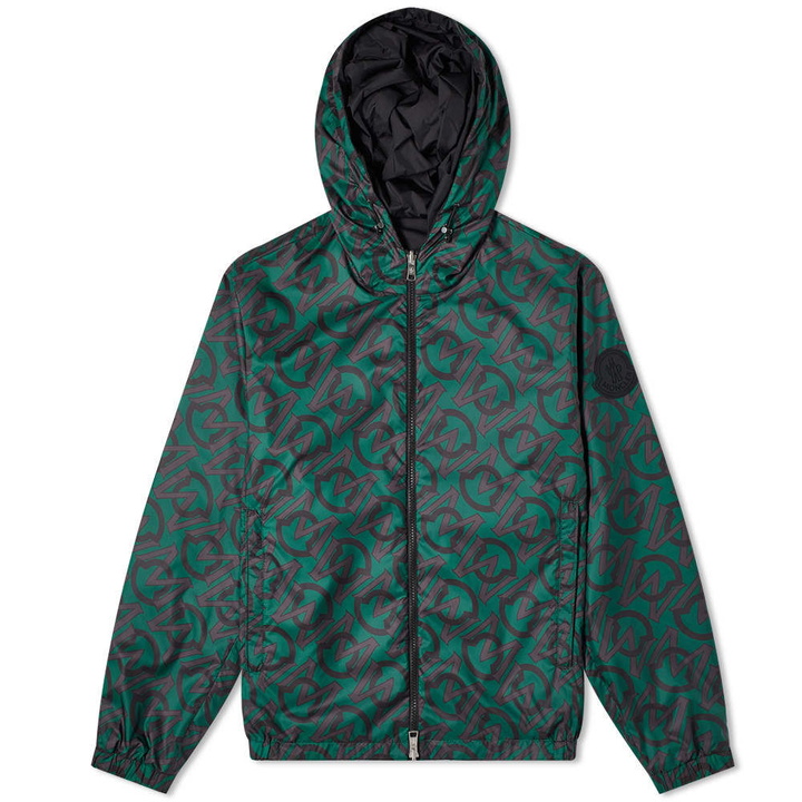 Photo: Moncler Cretes All Over Logo Print Reversible Windbreaker