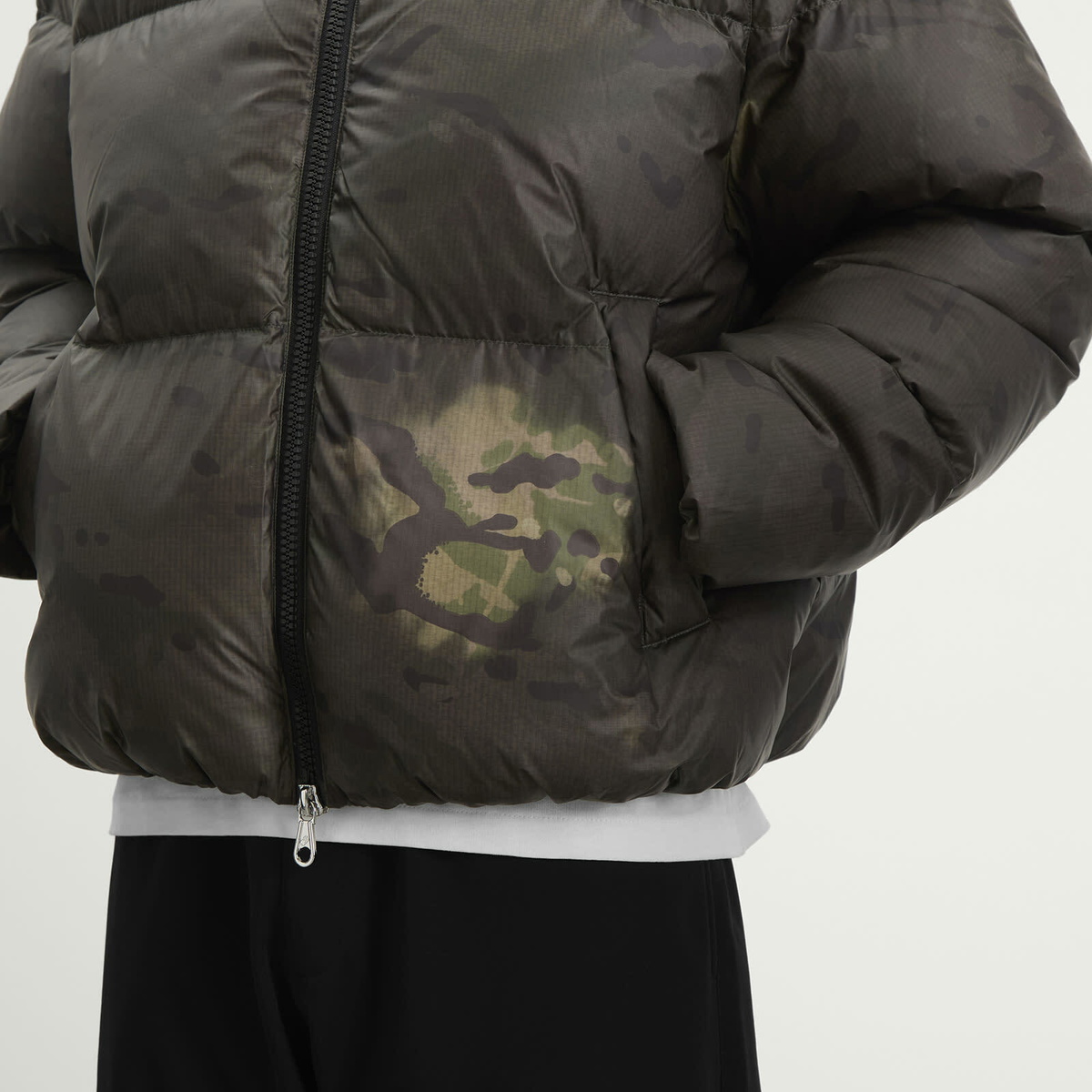 Cole Buxton Men's Stealth Hooded Down Jacket in Black