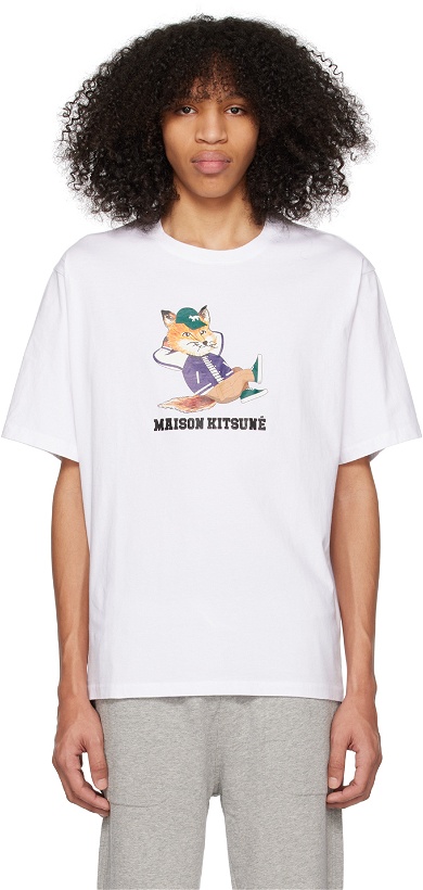 Photo: Maison Kitsuné White Dressed Fox Easy T-Shirt