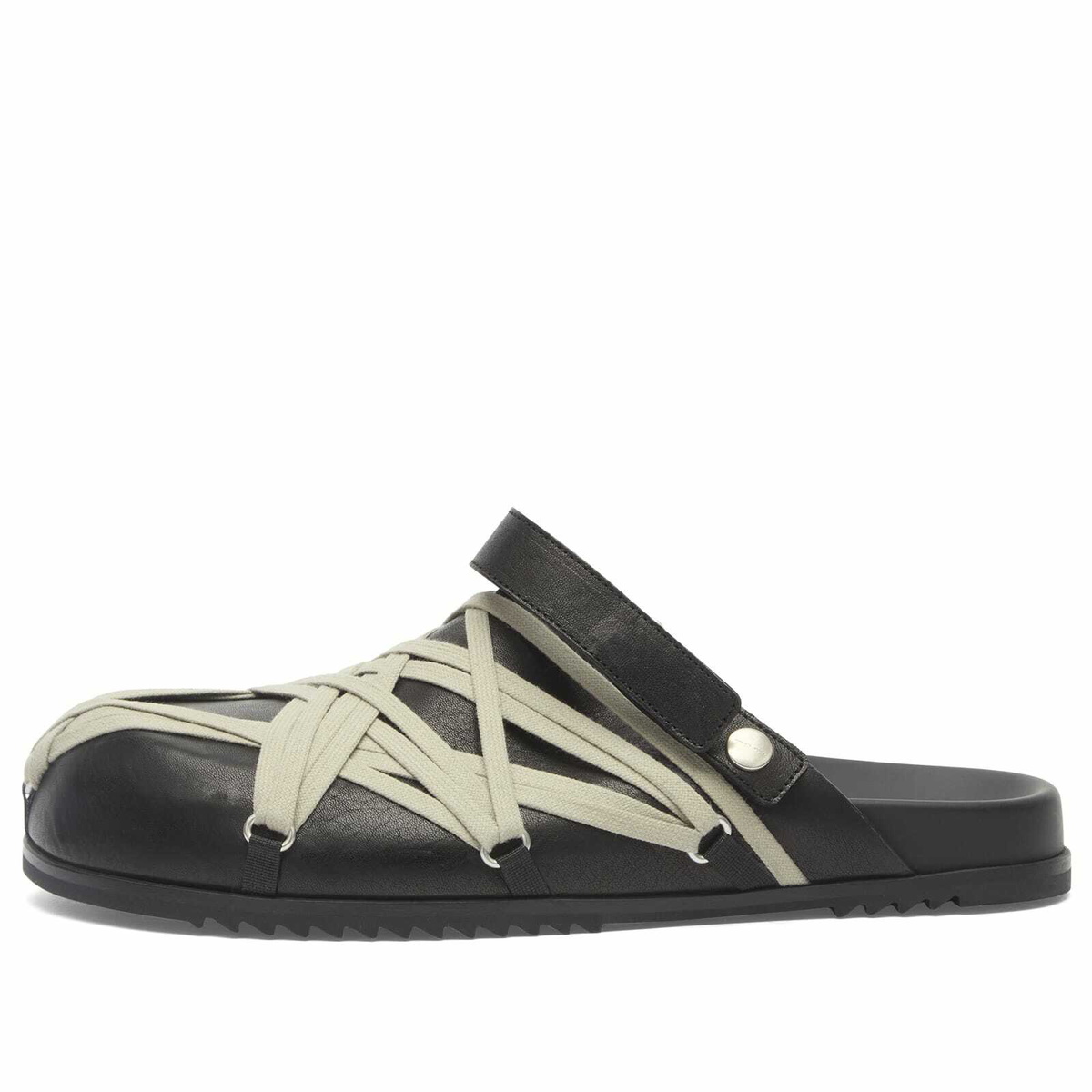 Rick Owens Men's Megalace Slip On Mule in Black