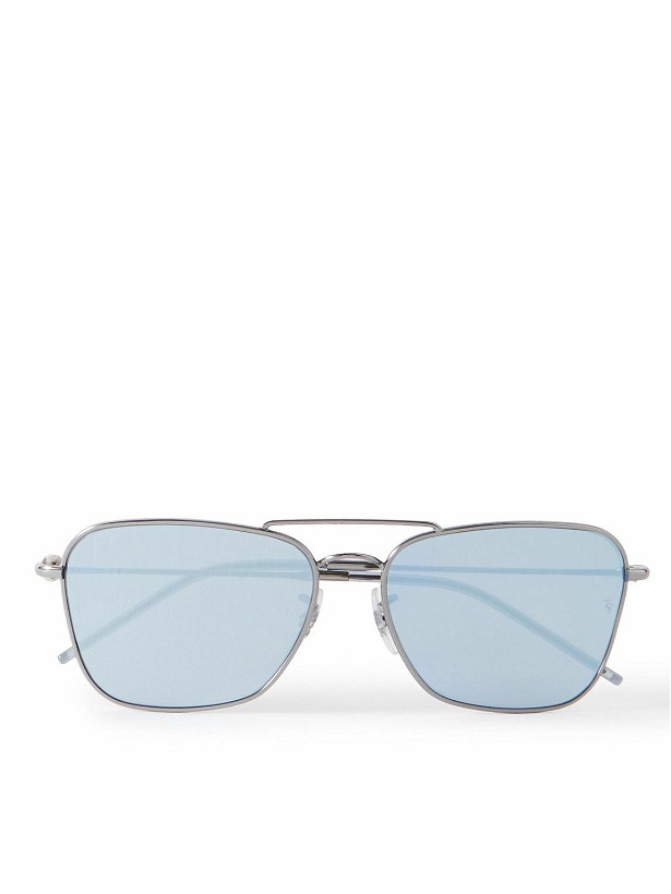 Photo: Ray-Ban - Caravan Reverse Square-Frame Silver-Tone Sunglasses
