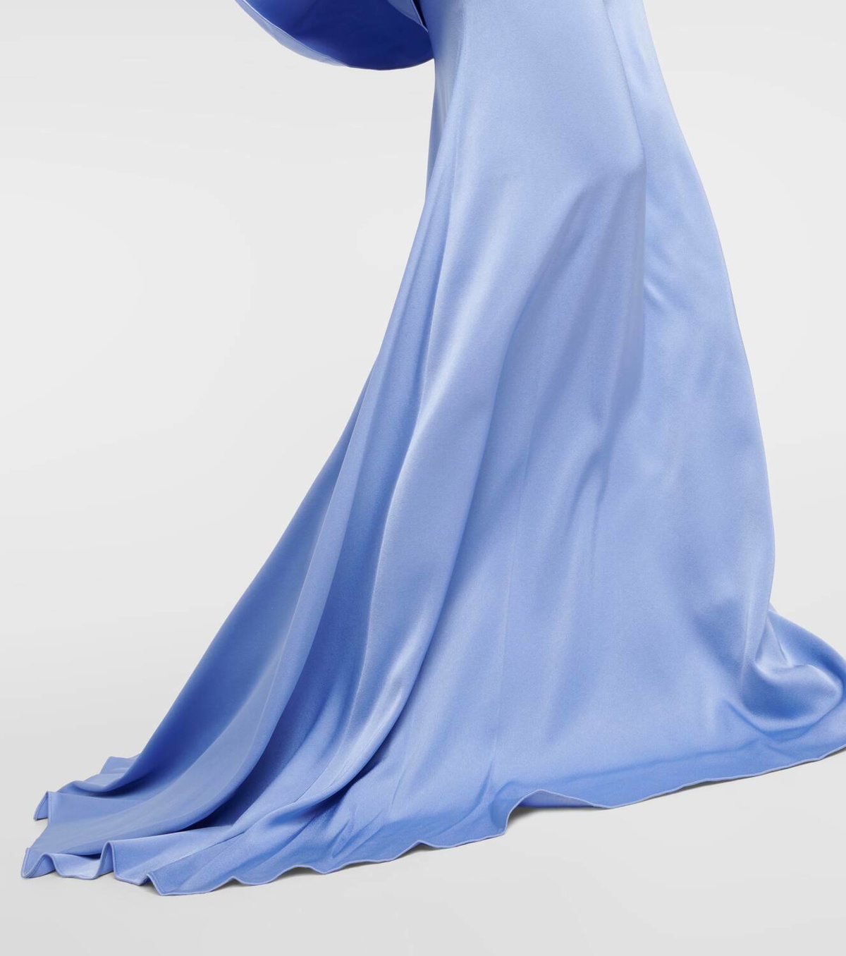 Alex Perry Caped crêpe satin gown