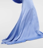 Alex Perry Caped crêpe satin gown