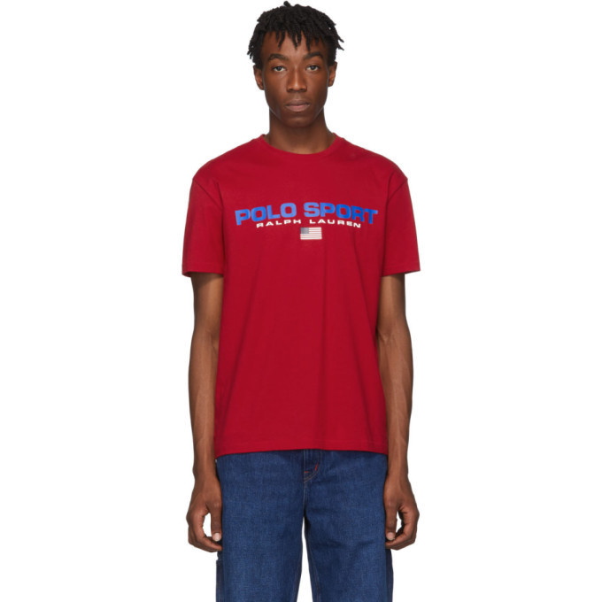 Photo: Polo Ralph Lauren Red Classic Fit Polo Sport T-Shirt