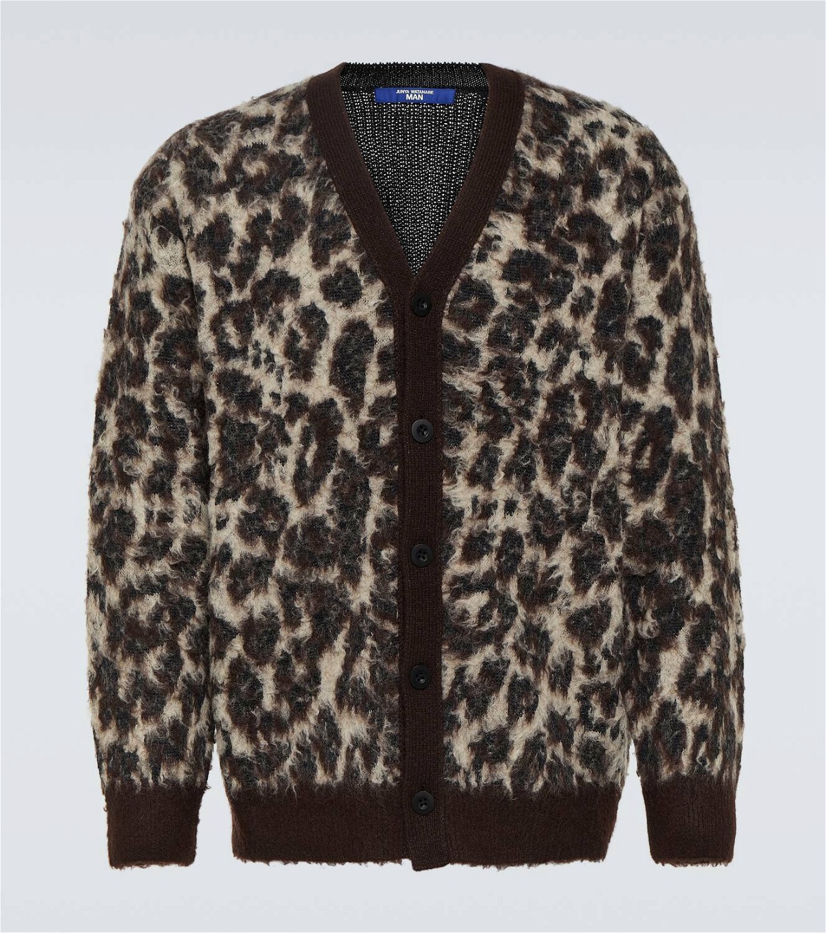 Junya Watanabe Leopard-print jacquard cardigan