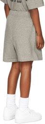 Essentials Kids Gray Fleece Logo Shorts
