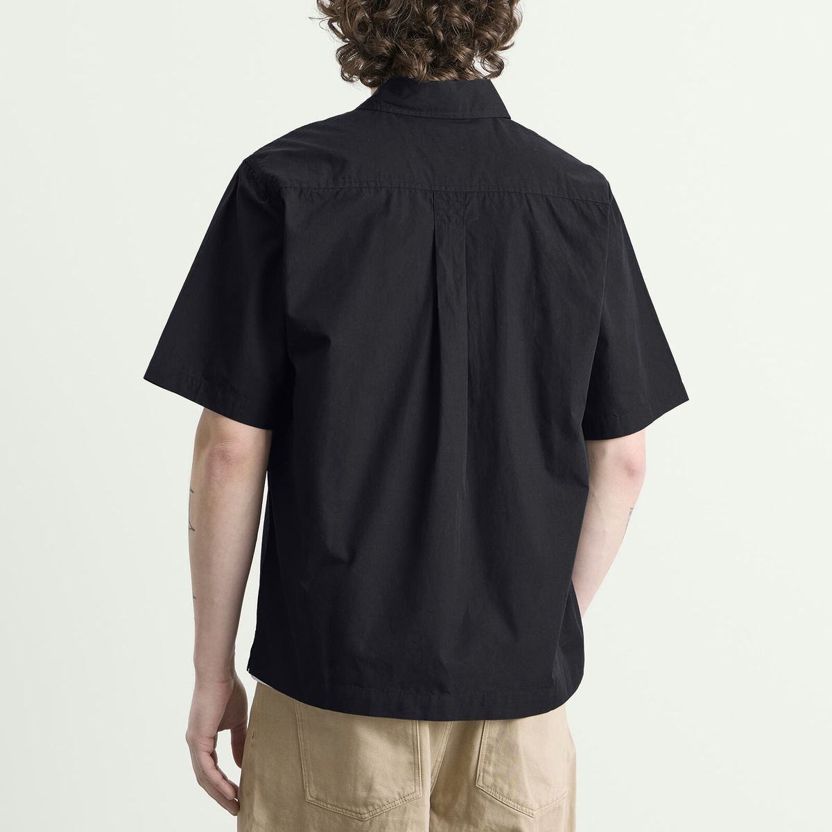 Universal Works Men's Broadcloth Ewan Shirt in Navy