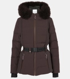 Yves Salomon Veste 64cm shearling-trimmed ski jacket