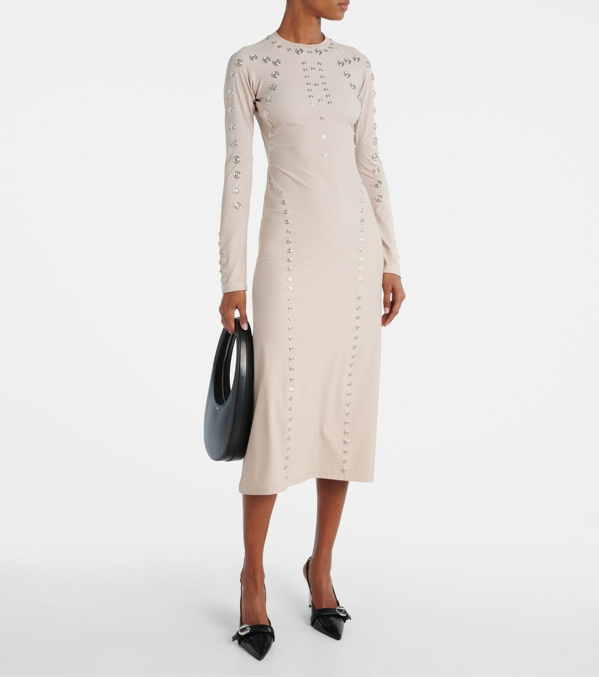 Coperni Embellished midi dress
