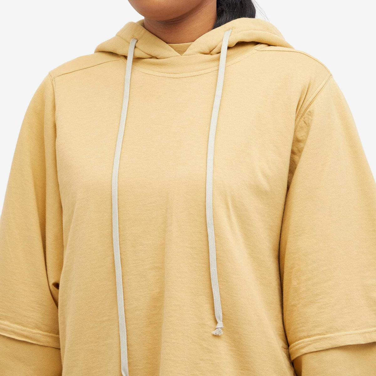 DRKSHDW | HUSTLER HOODIE NATURAL (RN) フーディ DRKSHDW by Rick Owens Hustler Hoodie in Dust | FWRD