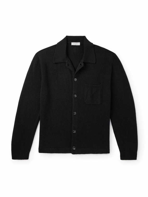 Photo: Canali - Wool and Cashmere-Blend Cardigan - Black
