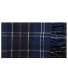 Barbour Men's Tartan Lambswool Scarf in Navy/Red