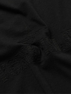 Stone Island - Logo-Embroidered Cotton-Jersey T-Shirt - Black