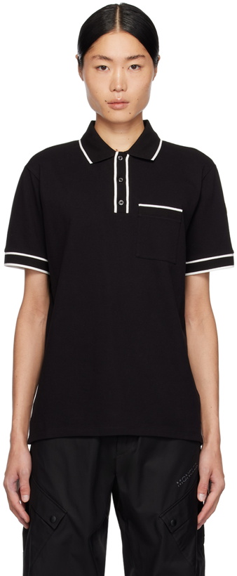 Photo: Moncler Black Striped Polo