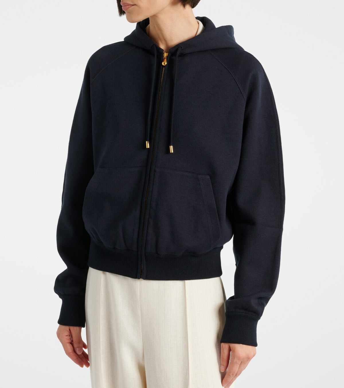 Loro Piana Viera cotton, silk, and cashmere fleece hoodie