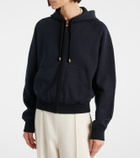 Loro Piana Viera cotton, silk, and cashmere fleece hoodie