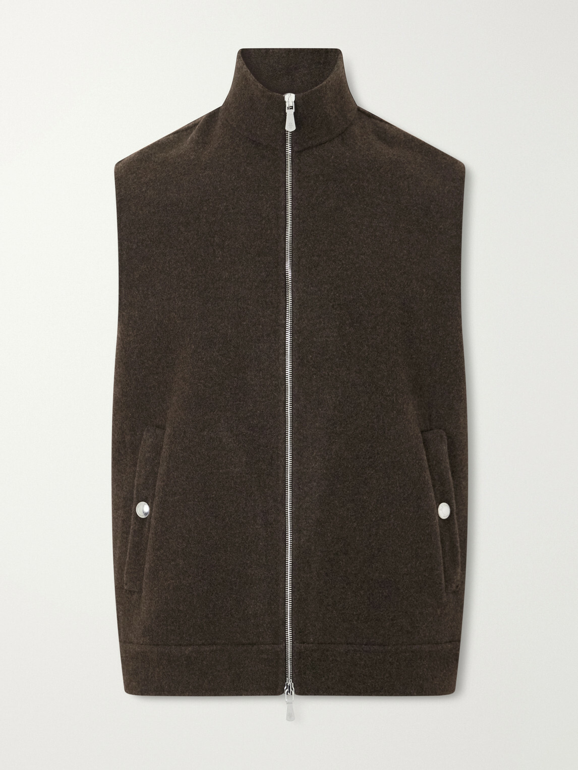 Eleventy - Brushed-Wool Zip-Up Gilet - Unknown