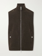 Eleventy - Brushed-Wool Zip-Up Gilet - Unknown