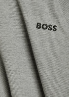 Boss Waffle Hooded Cotton-blend Sweatshirt Grey