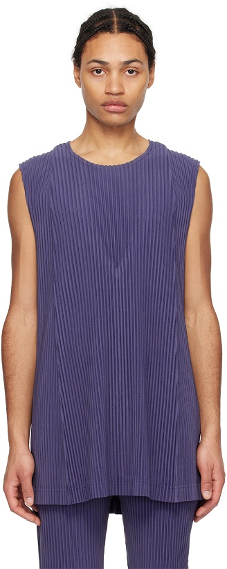 Photo: HOMME PLISSÉ ISSEY MIYAKE Navy Monthly Color February Tank Top