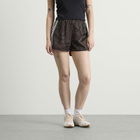 Adidas Women's Satin Shorts in Earth Strata/Aurora Coffee