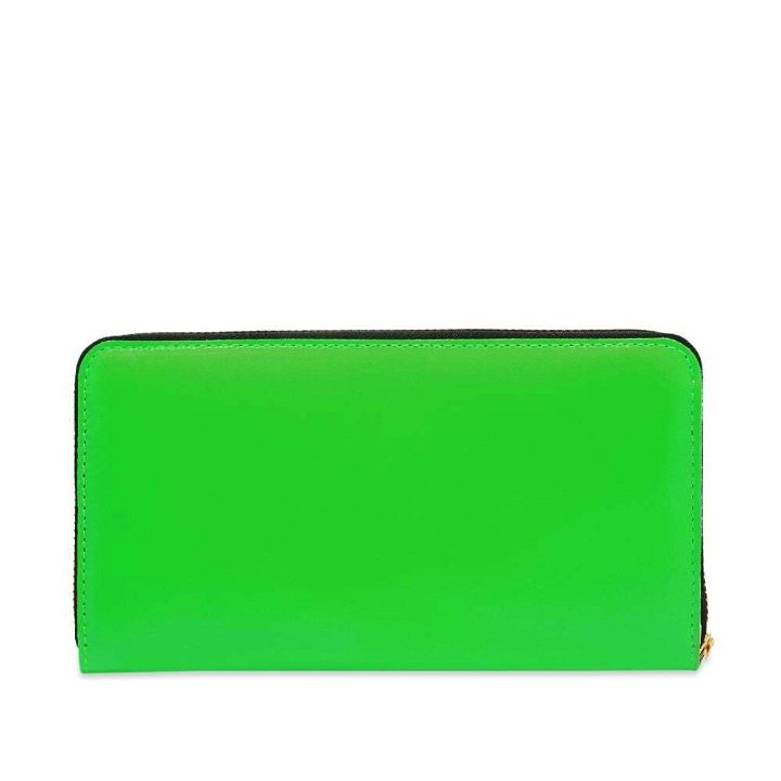 Photo: Comme des Garçons SA0111SF Super Fluo Zip Wallet in Green
