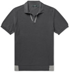 Incotex - Contrast-Tipped Cotton Polo Shirt - Gray