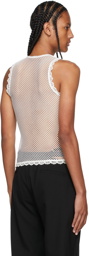 Dion Lee Off-White Net Lace Tank Top