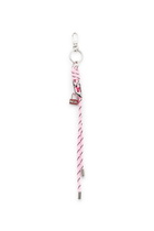 Diesel Metal and rope charm with Diesel pendant - Charms and Keyrings - Unisex - Pink