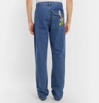 Loewe - Wide-Leg Denim Cargo Jeans - Blue