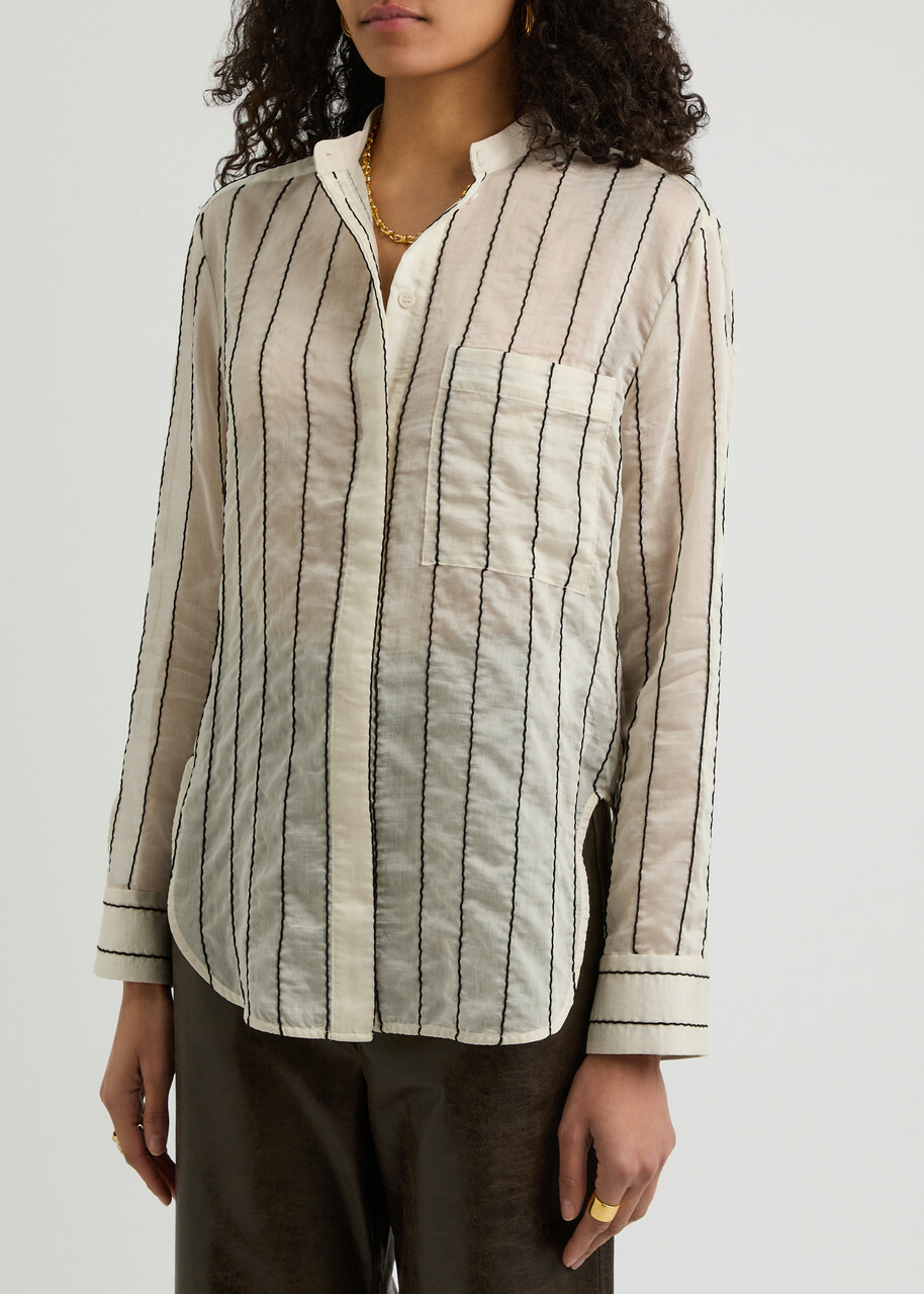 Day Birger ET Mikkelsen Yrsa Striped Chiffon Shirt Cream