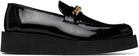 Ernest W. Baker Black Chain Creeper Loafers