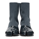 Maison Margiela Blue and Navy Tabi Boots