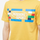 Missoni Men's Sport Logo T-Shirt in Amber Yellow/Multicolour Heritage