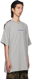 VETEMENTS Grey Logo Tape T-Shirt