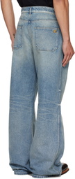 Courrèges Blue Hammer Baggy Jeans