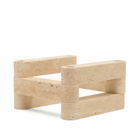 ferm LIVING Newel Modular Candle Holder - Set of 6 in Travertin 