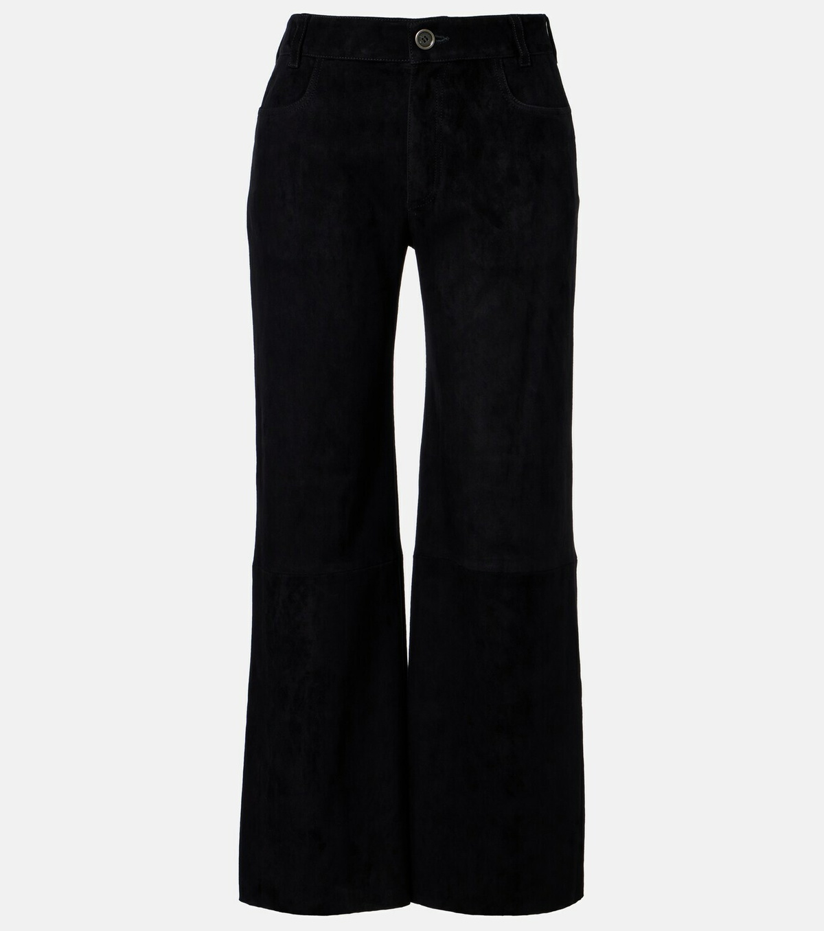 Stouls Lilou cropped suede wide-leg pants