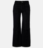 Stouls Lilou cropped suede wide-leg pants