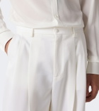 Dolce&Gabbana Pleated wool and silk-blend tuxedo pants